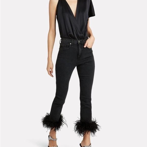 VERONICA BEARD
Kareena Feather-Trimmed Skinny Jeans​​​ - Picture 2 of 7
